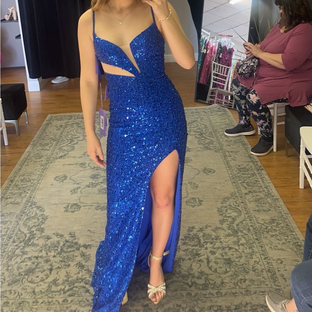 Royal blue prom dress